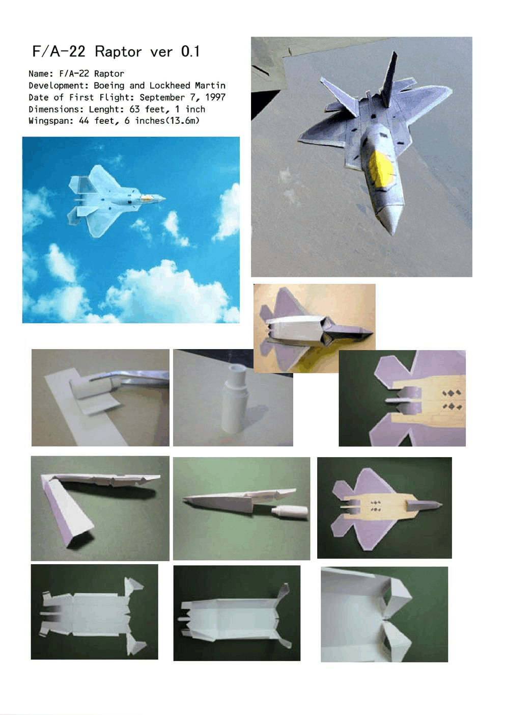 F-22猛禽仿真纸飞机制作教程与飞行技巧分享